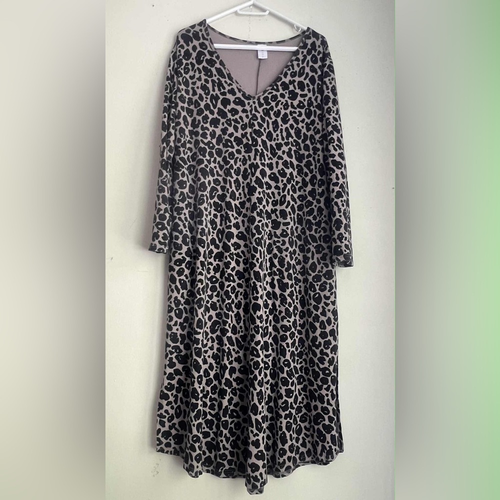 Smash + Tess Animal Print Long Sleeve Dress